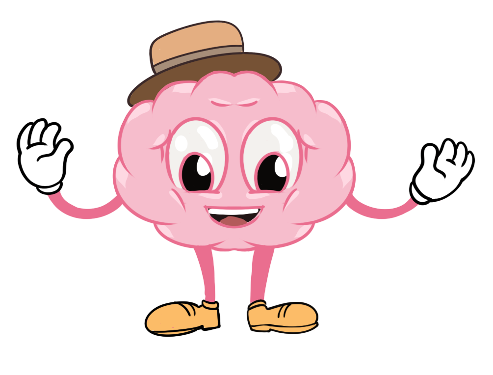 Oscar, the friendly brain mascot